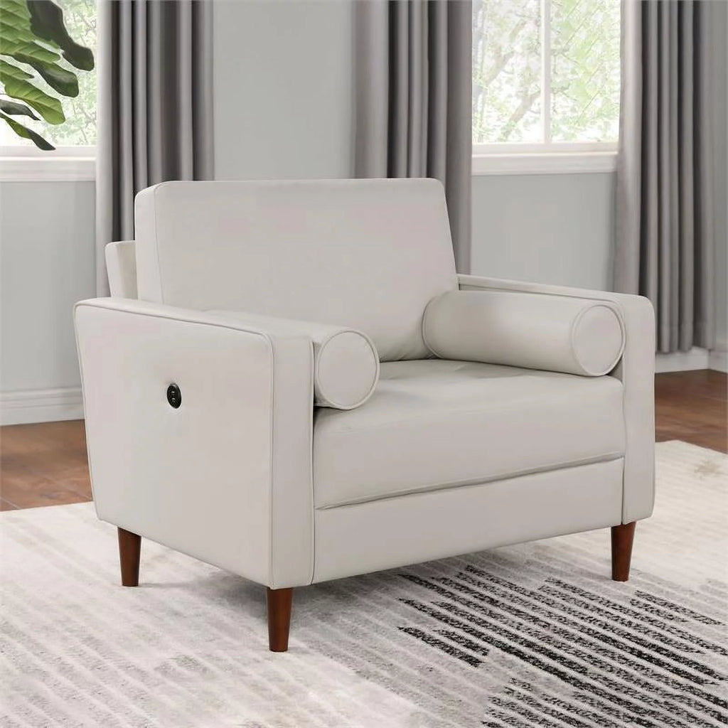Faux Leather Chair with USB Port J817