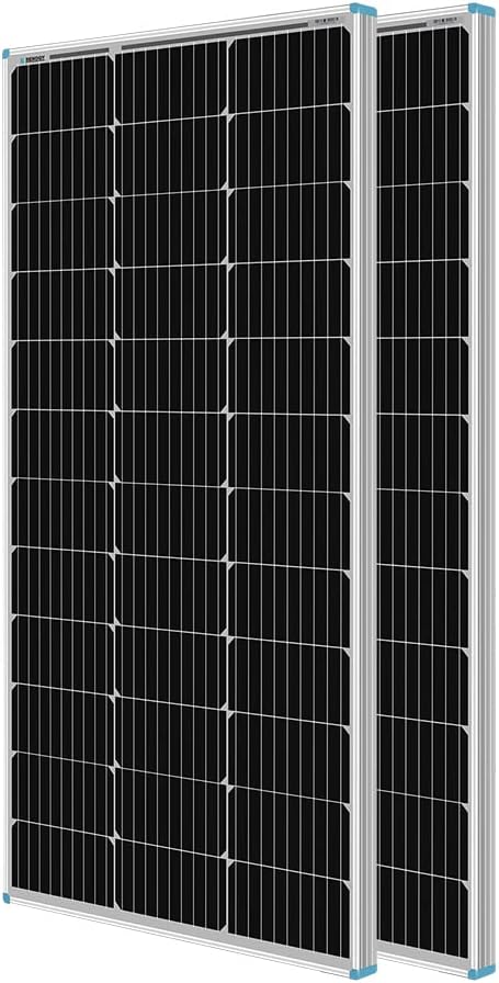 100 Watt 12 Volt Monocrystalline Solar Panels 2-Pack Z606598
