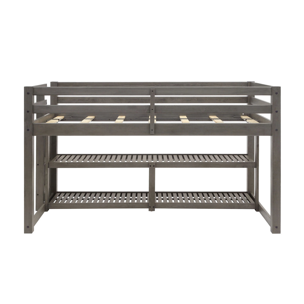 Black Twin Loft Storage Bed W85771
