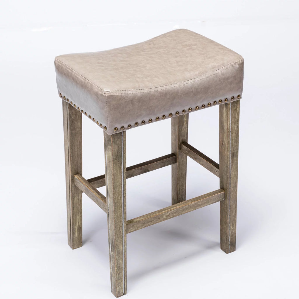 26" Counter Height Bar Stools Set of 2 Gray V55322