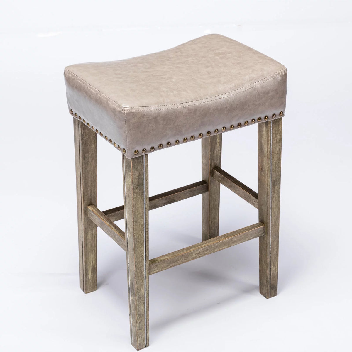 26" Counter Height Bar Stools Set of 2 Gray V55322