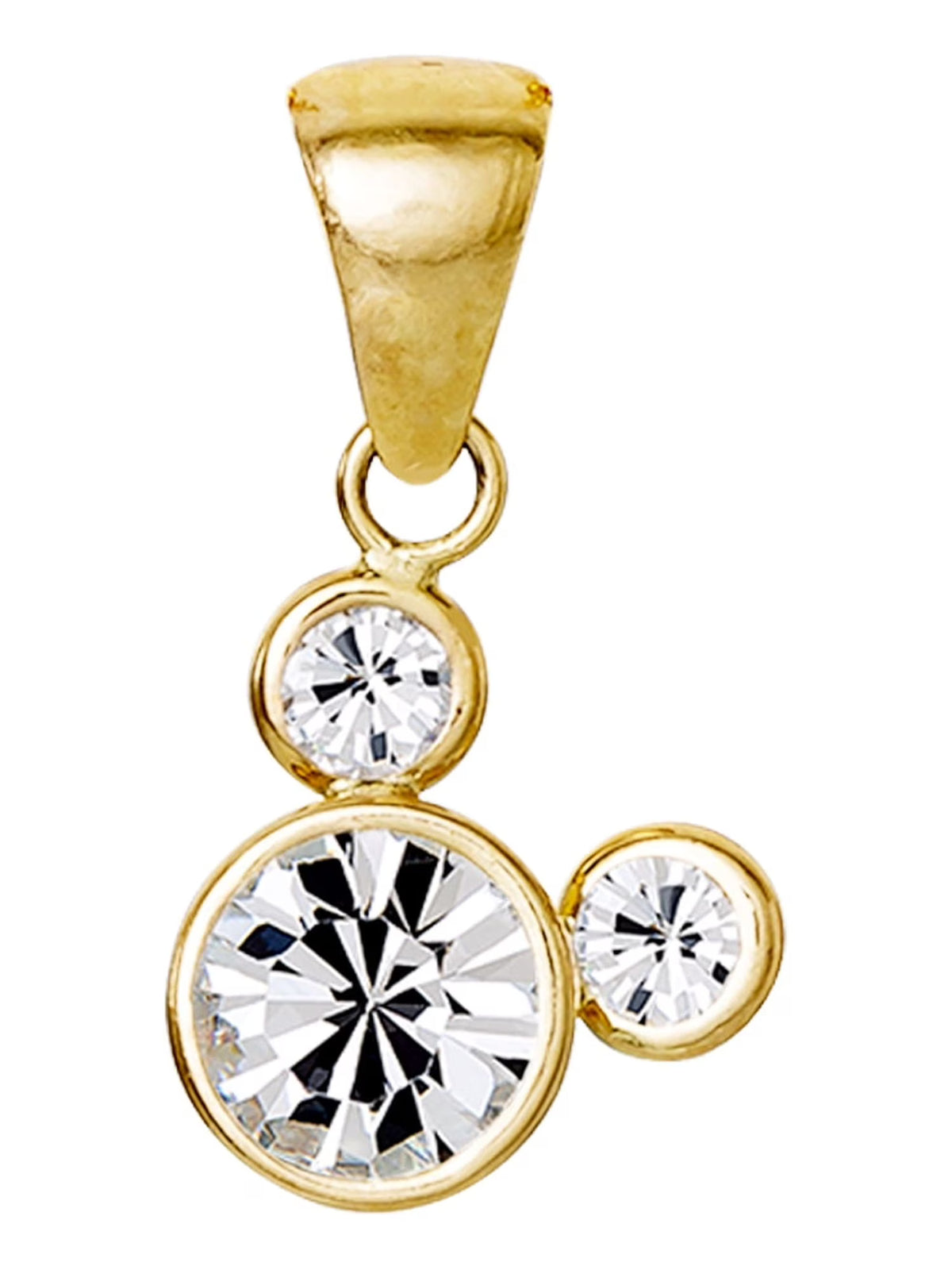Yellow Gold Mickey Mouse Pendant with Chain N161500