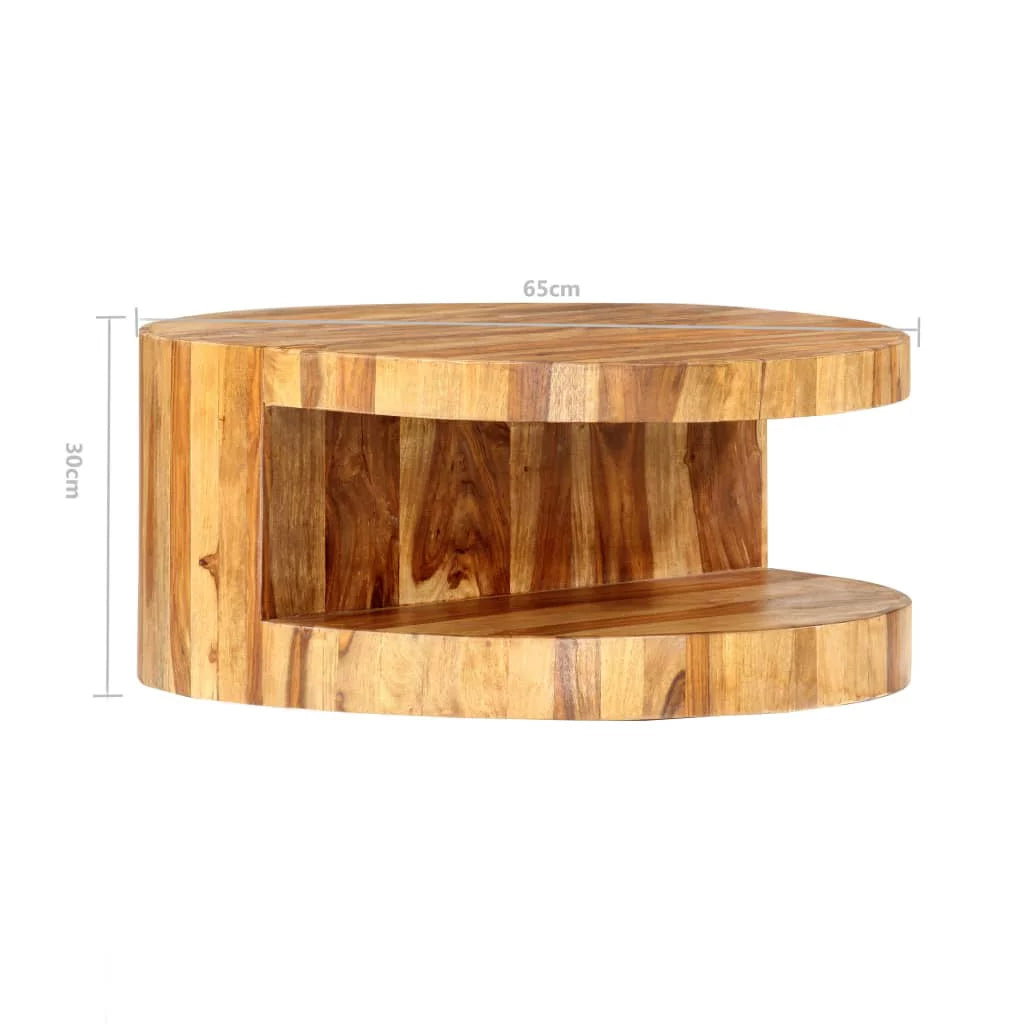 Round Coffee Table Solid Sheesham Wood F317