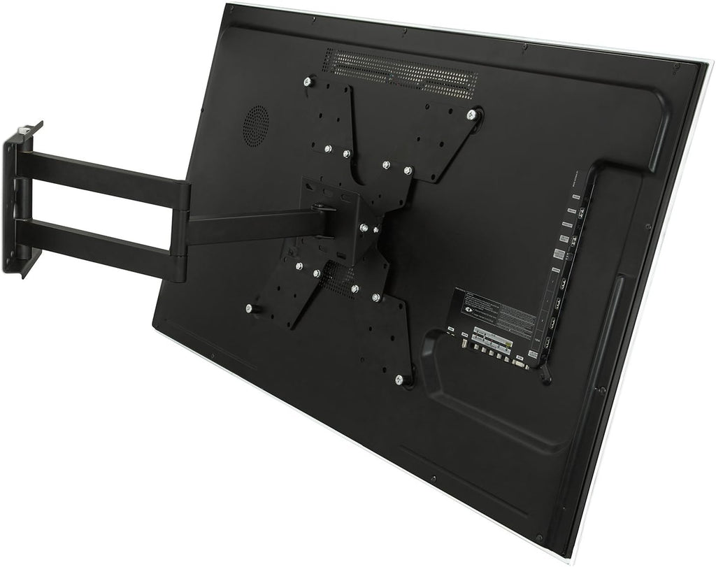 Black Full Motion TV Wall Mount for 32 to 55 Inch Screens, VESA 400x400mm, 100 Lb Capacity, Pack of 2 B92915