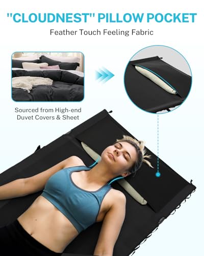 31.5" Extra Wide Camping Cot with Breathable Mesh Fabric X1590
