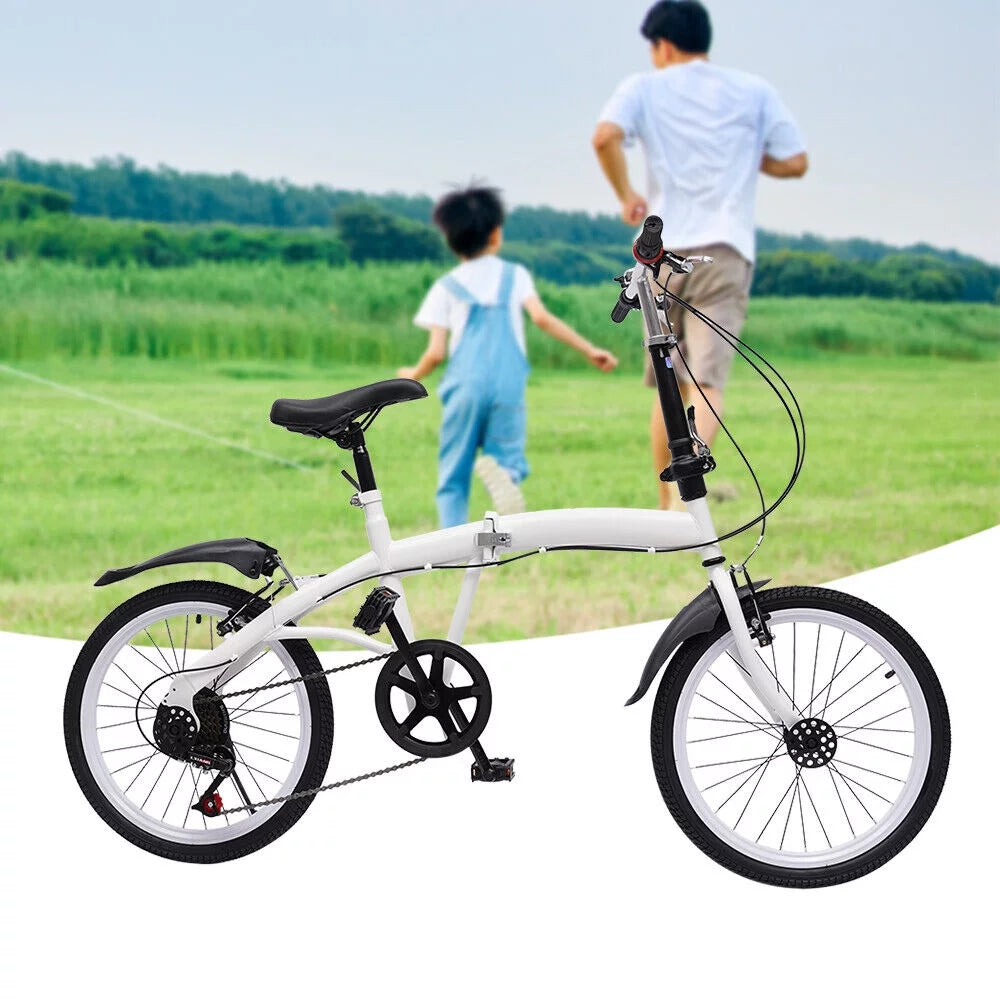 20-inch Folding Bike 7 Speed White X741