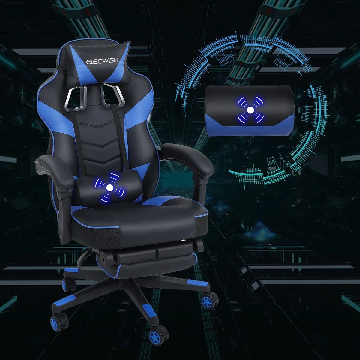 Reclining Ergonomic Gaming Chair with Footrest G880
