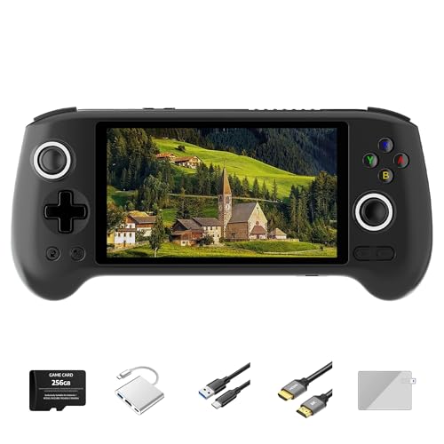 Blue 5.48" AMOLED Android 13 Handheld Retro Gaming Console D8610