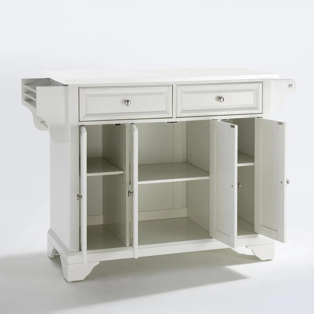White Black Kitchen Island Cart Q897083