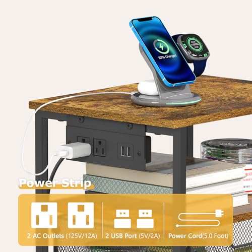 4-Tier Rolling File Cart with 2 Drawer K1000