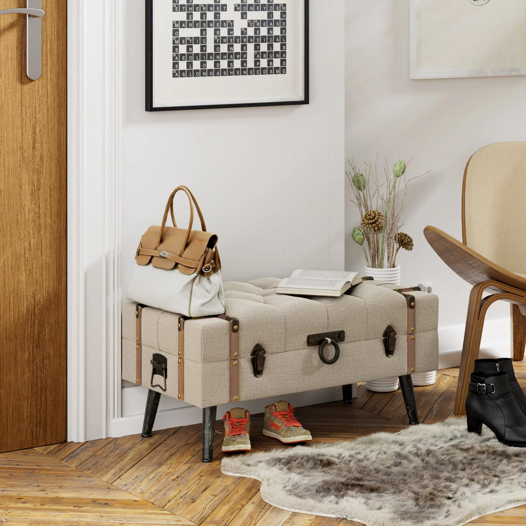 Modern Upholstered Storage Ottoman Q7279