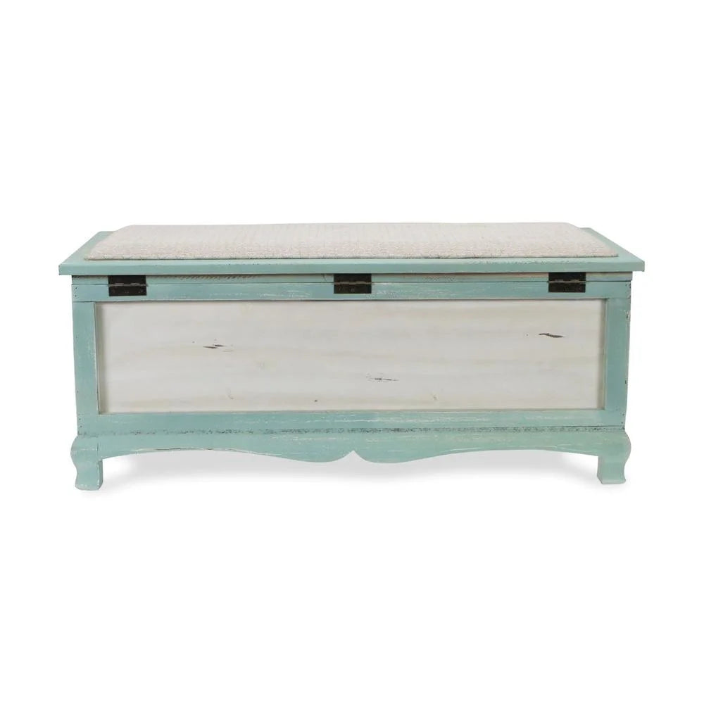 Shabby Bench Chest with Seat Cushion A7636