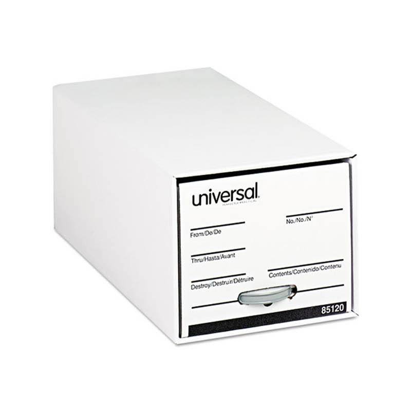 White Fiberboard Storage Box Drawer Files A411158