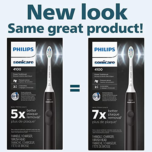 Rechargeable Electric Toothbrush with Pressure Sensor, Black P5420