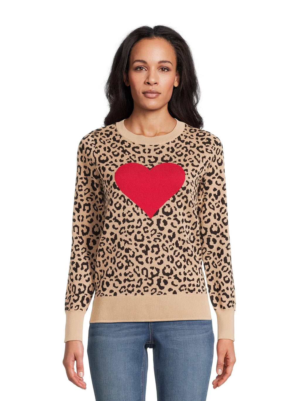 Print Crew Neck Sweater V18782
