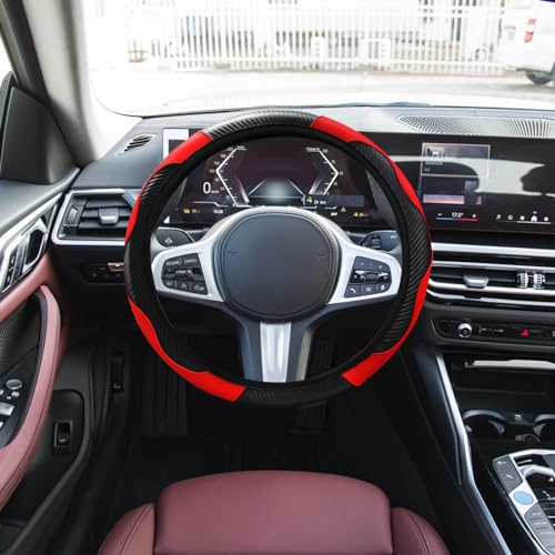 15 Inch Microfiber Leather Car Steering Wheel Cover Z447