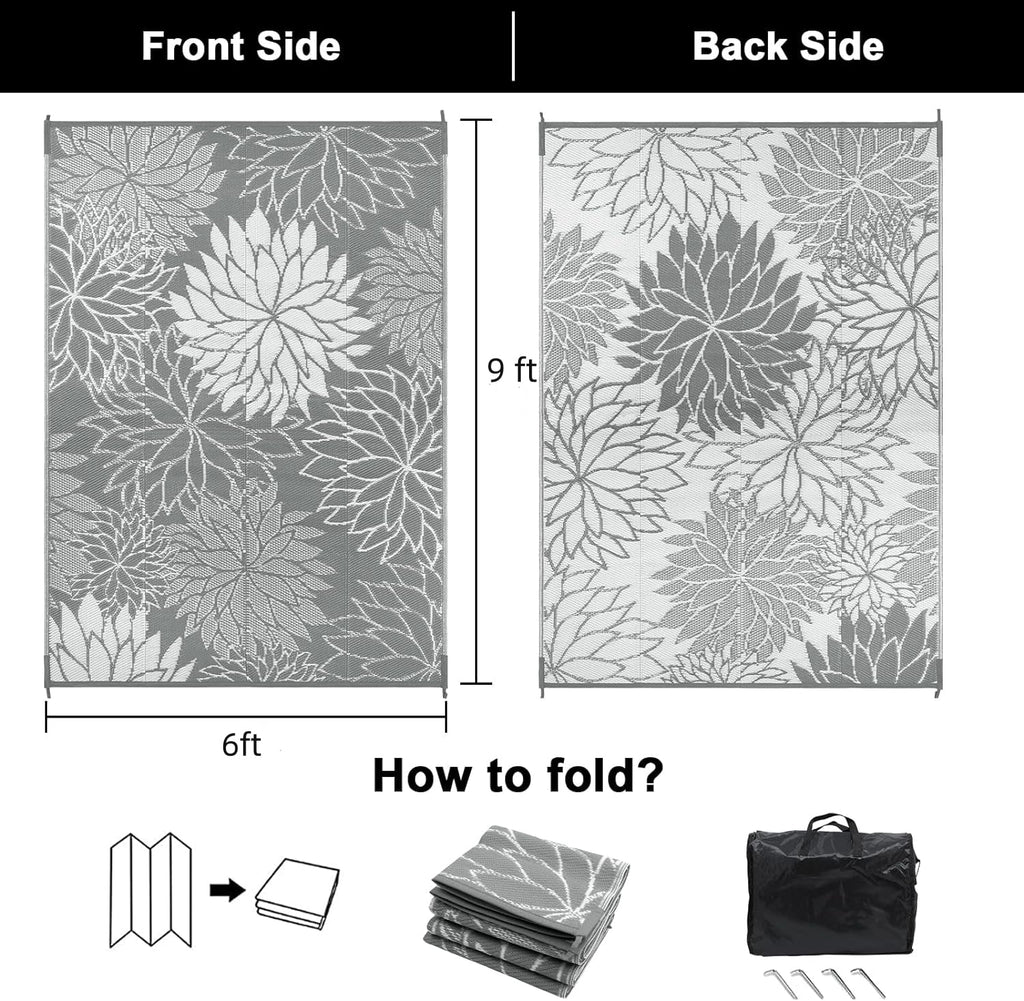 6'x 9' Waterproof Outdoor Patio Rug Y449363