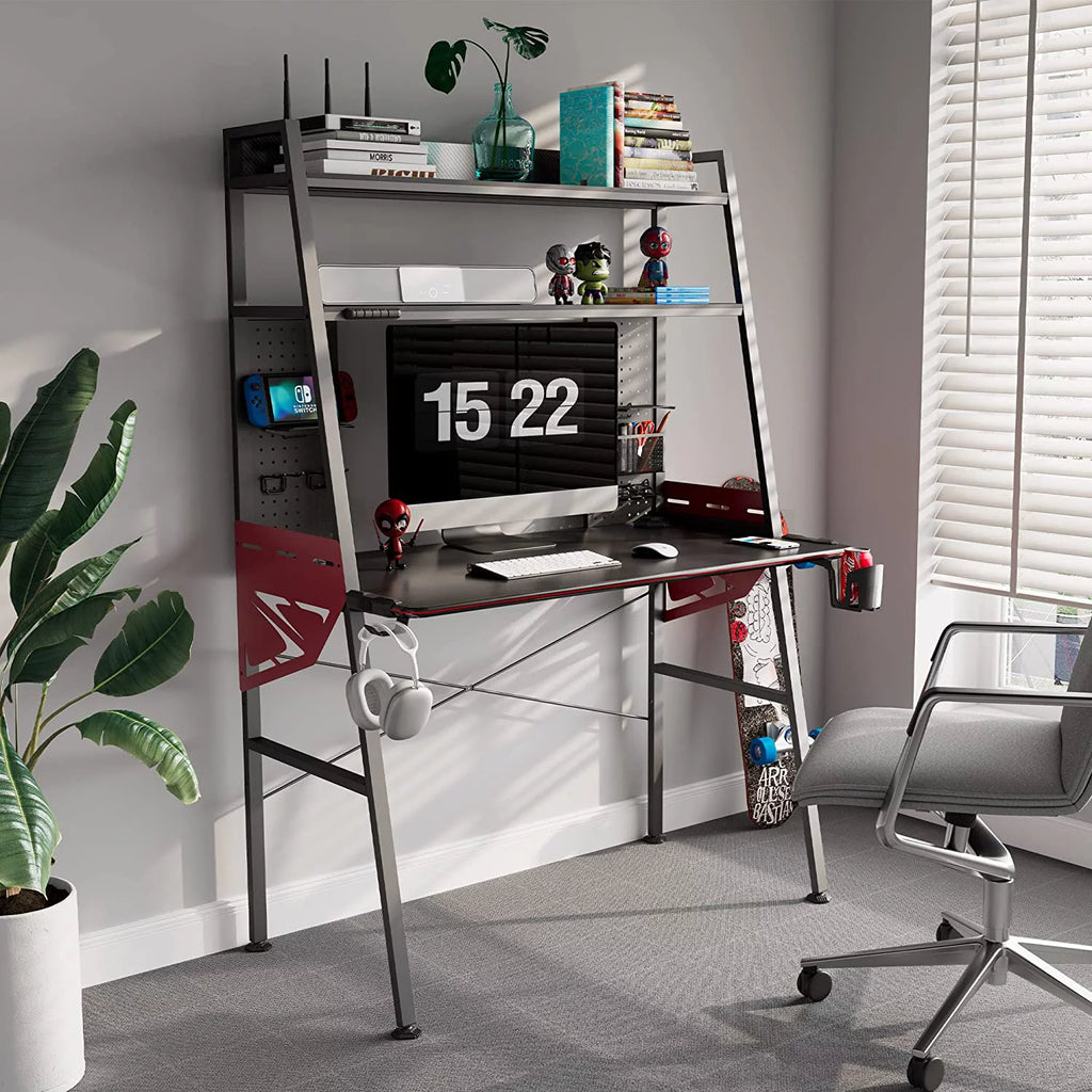 43'' Gaming Desk with Shelves K854