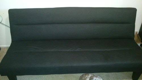 Black Microfiber Futon X8316