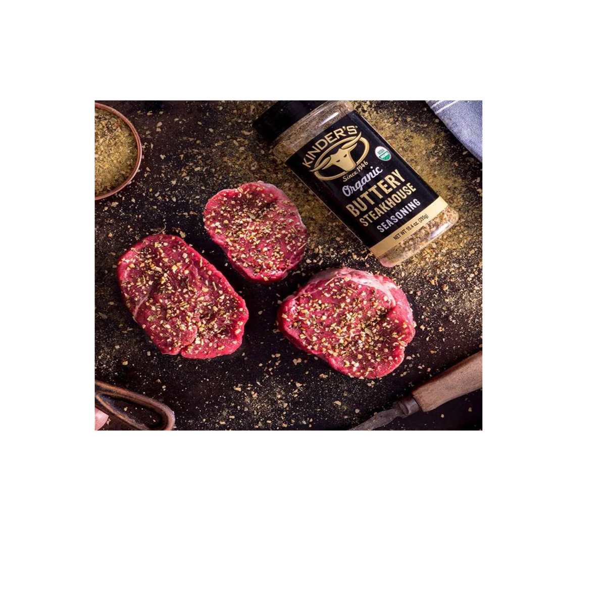 Organic Buttery Steakhouse Seasoning 10.4 oz 2 Pack O5505