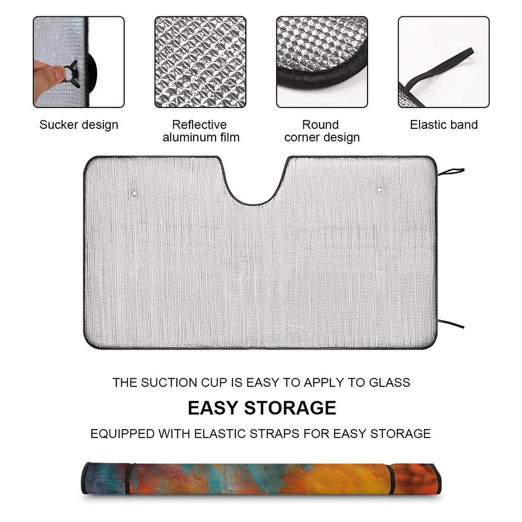 Rod Wave Car Windshield Sunshade Accessories Umbrella Foldable Reflective Sun Visor Front Window Cover Protector J17723