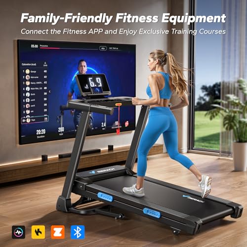 Foldable Treadmill with Incline, 7.5MPH, 16.5" Wider Belt O515