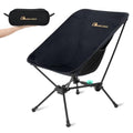 Portable Folding Camping Chair 330 lbs Black S9412