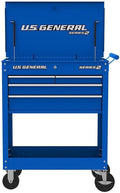Blue Glossy 4 Drawer Roller Cart Tool Cabinet Q46100
