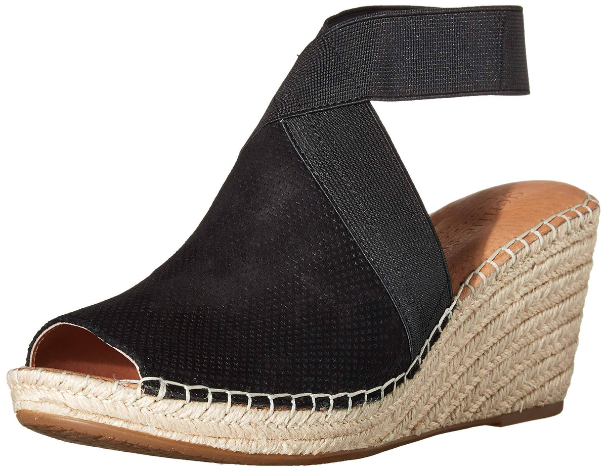 Black Suede Wedge X9718