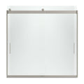 Frameless Sliding Bath Door with Frosted Glass, Matte Nickel J51131