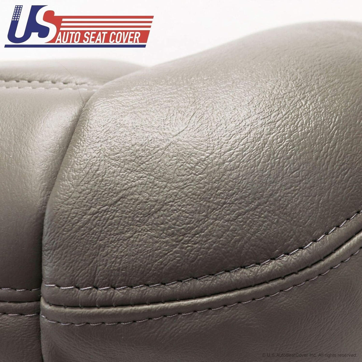 Gray Synthetic Leather Seat Cover Pack of 2 W831