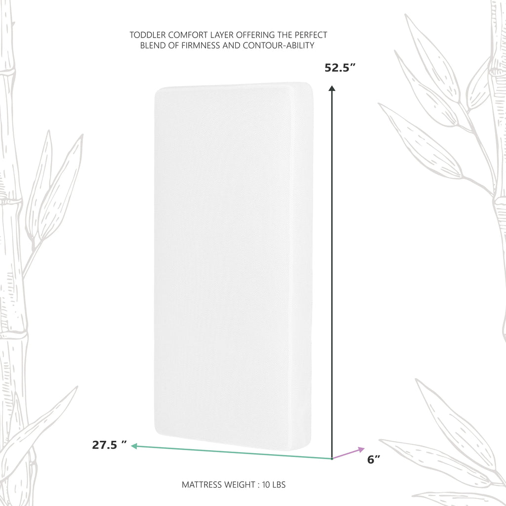 White Innerspring Crib & Toddler Mattress S329135