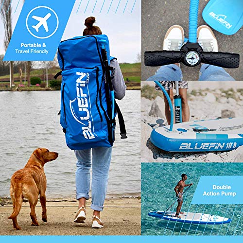 Inflatable Stand Up Paddle Set with Backpack, Paddle, and Pump O84984