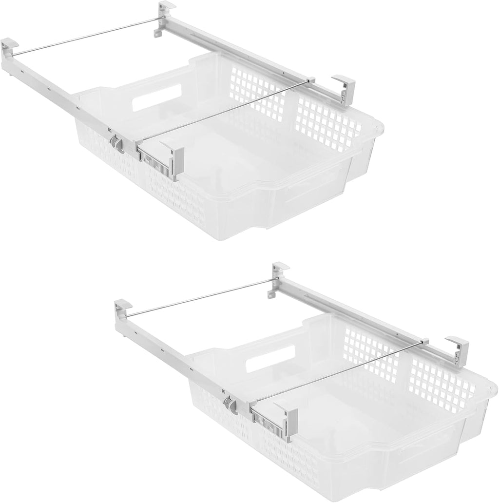 Clear Pack of 2 Adjustable Refrigerator Drawer Set I802610