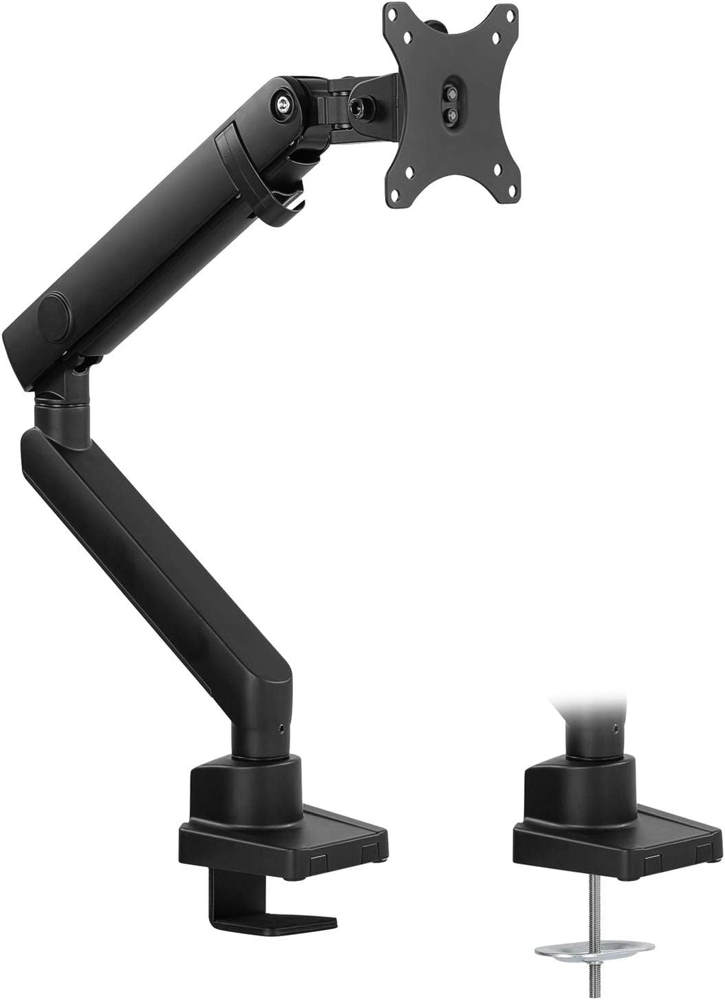 Single Monitor Arm Mount with C-Clamp and Grommet Bases J1790