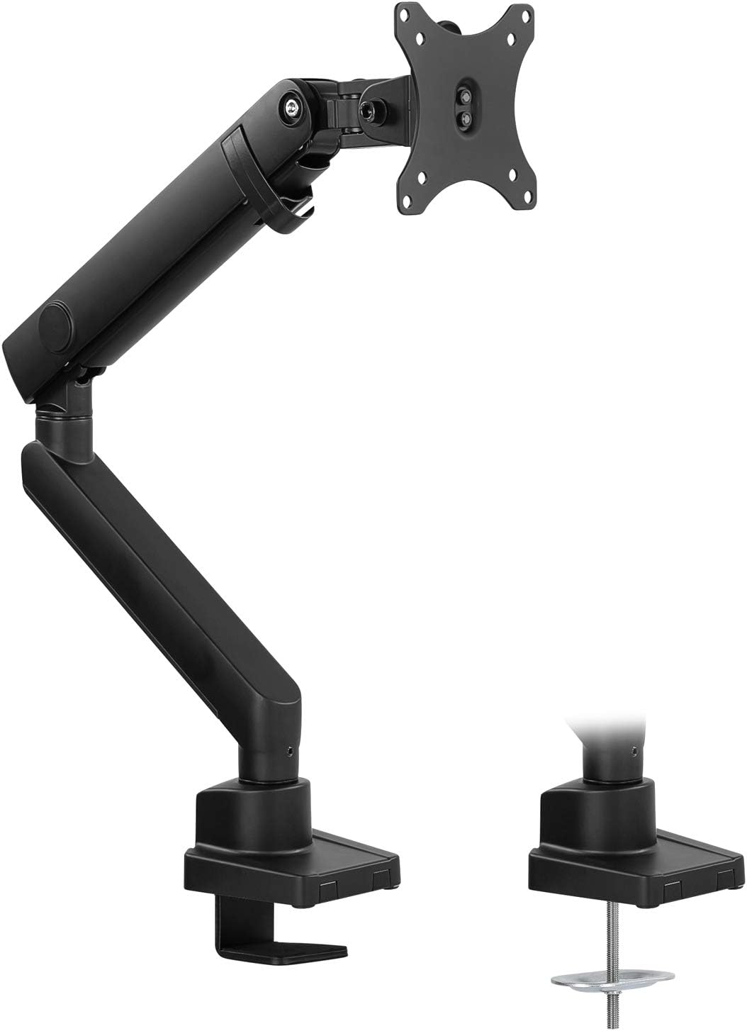 Single Monitor Arm Mount with C-Clamp and Grommet Bases J1790