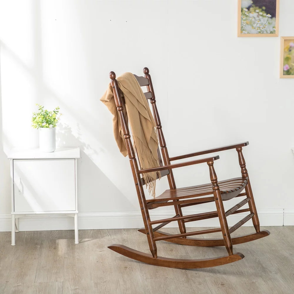 Brown Wooden Outdoor Rocking Chair Z6725