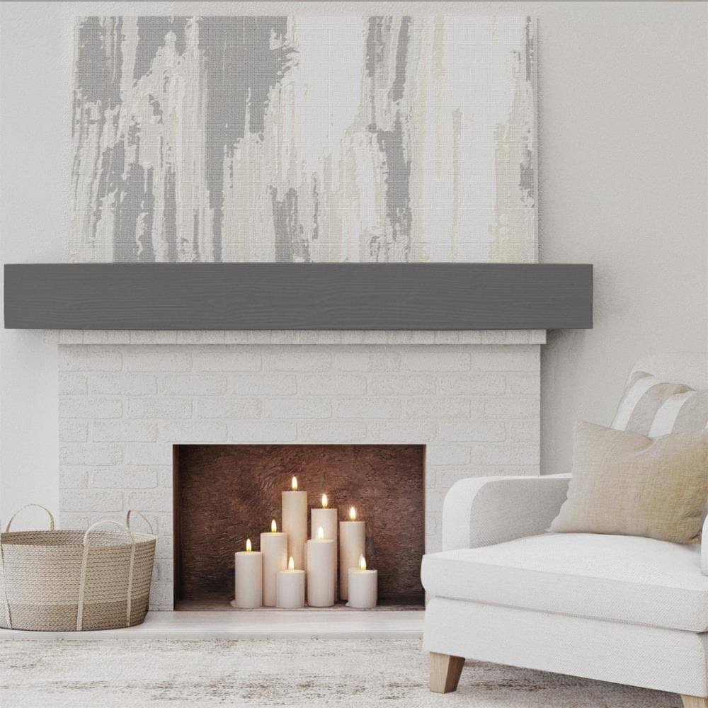 Sandblasted Faux Wood Fireplace Mantel Q29645