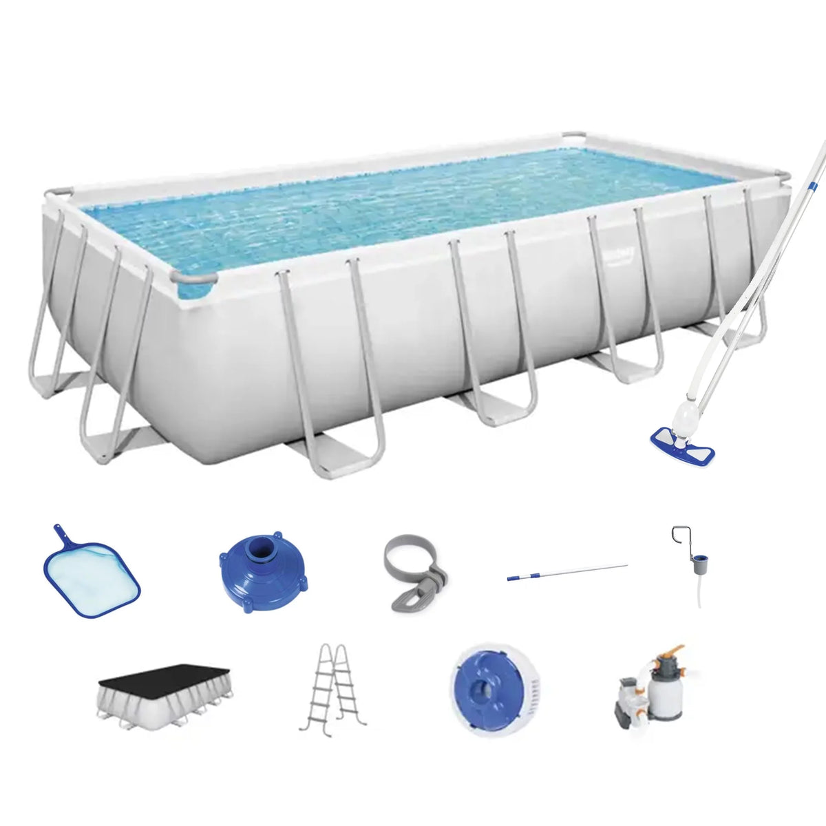 18ft x 9ft x 4ft Rectangular Above Ground Swimming Pool Kit H2256