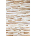 Camel Hair on Hide Leather Area Rug U945