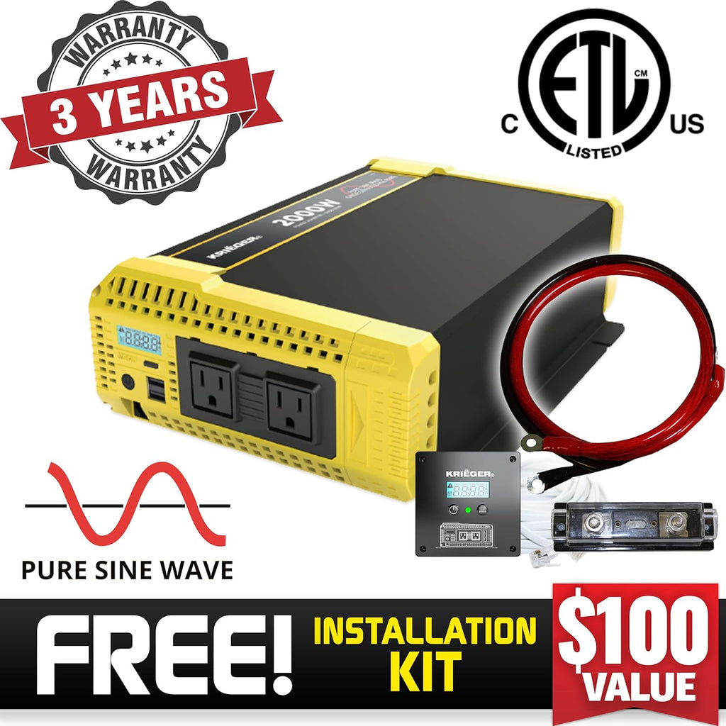 2000 Watt 12V Pure Sine Power Inverter I769234