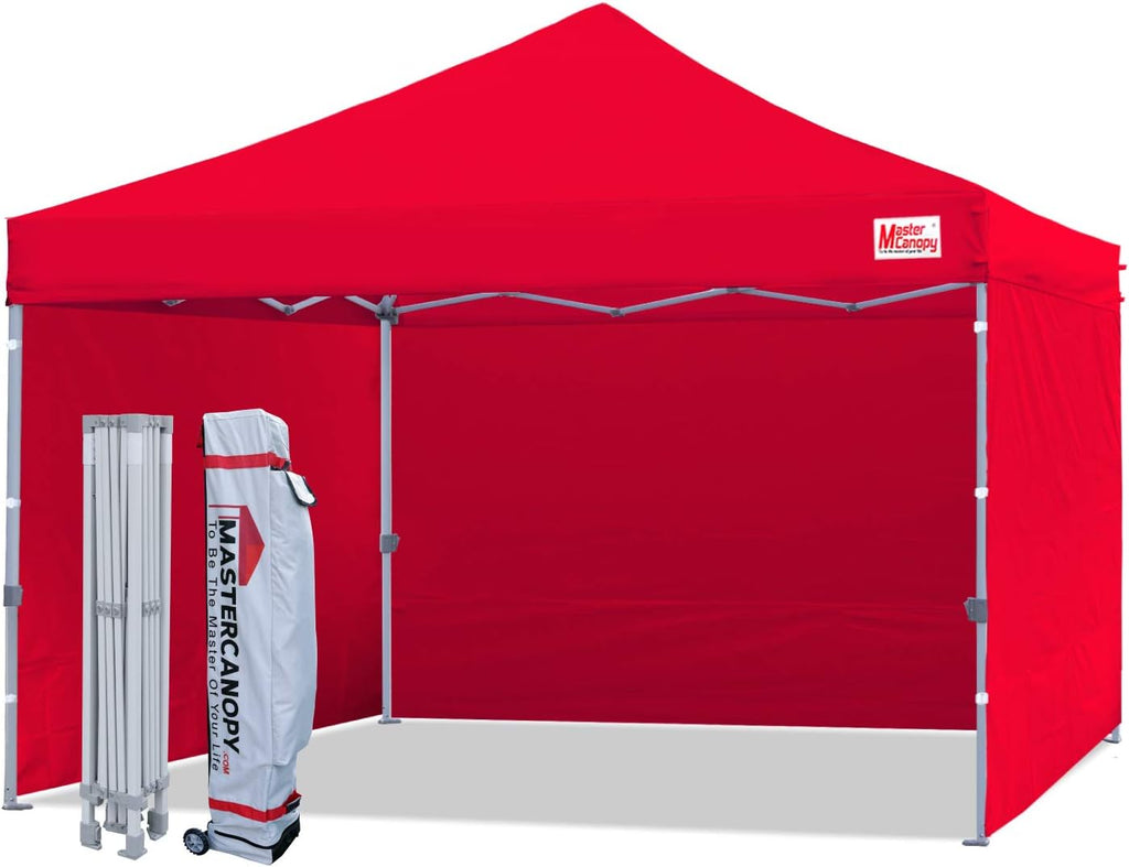 Pop-up Canopy Tent 10x10 Heavy Duty Instant Canopy with Sidewalls Pure White X64781