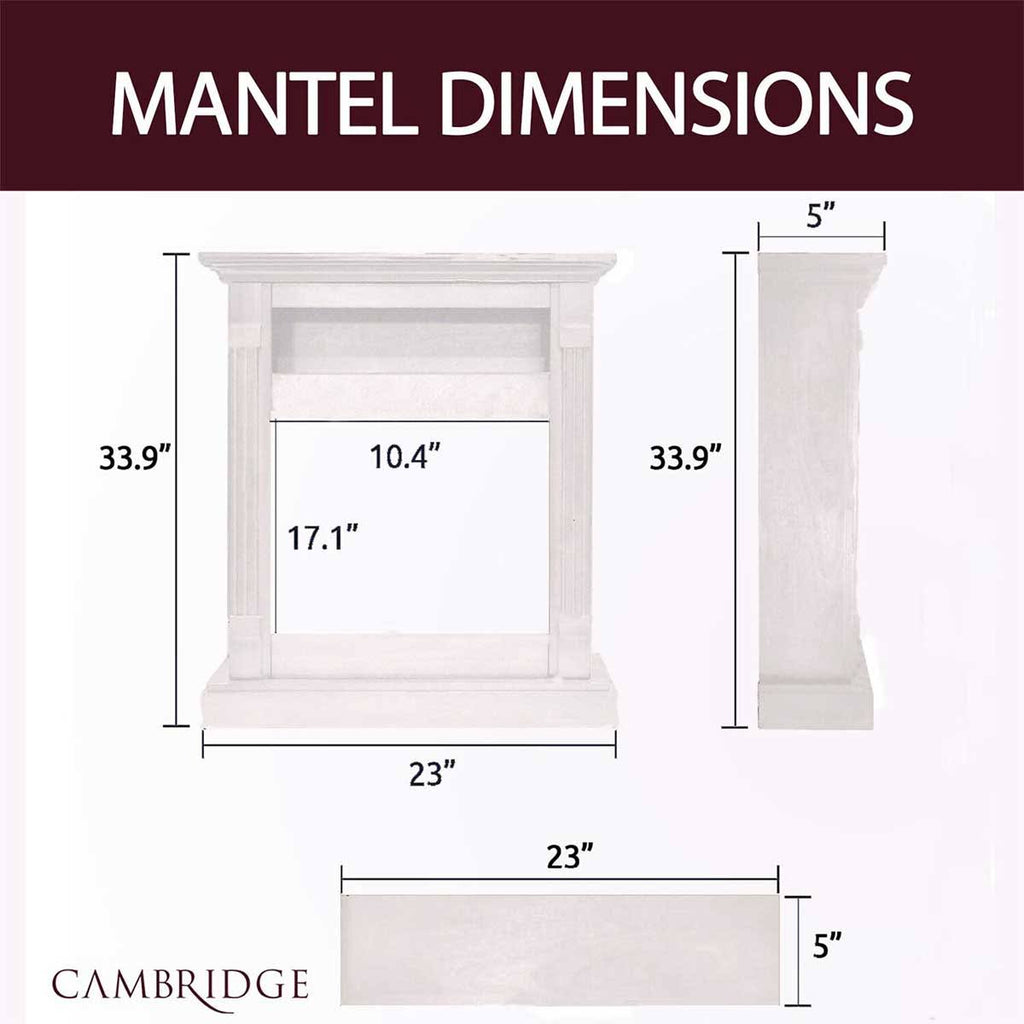 White Mantel Electric Fireplace G42863