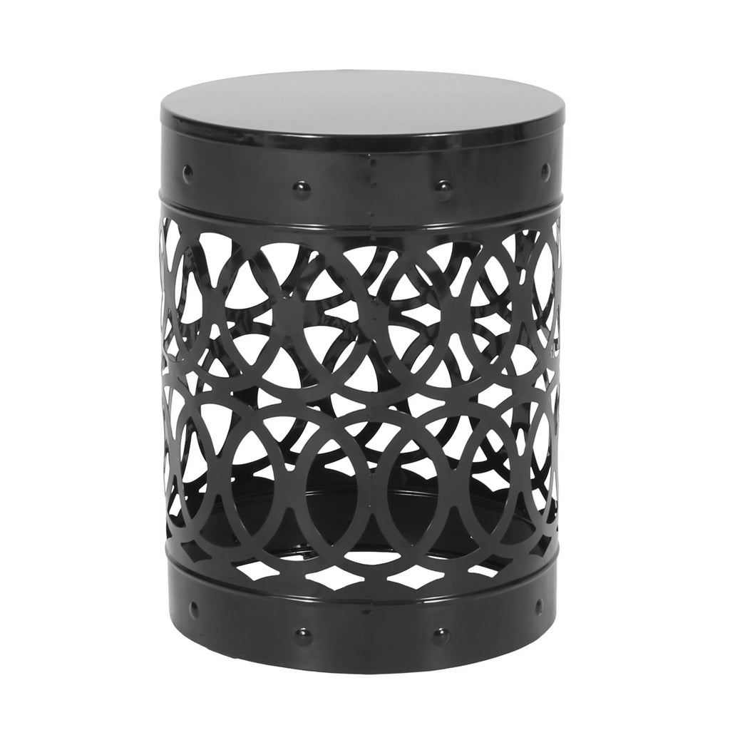 Black 18 inch Metal Side Table M4452