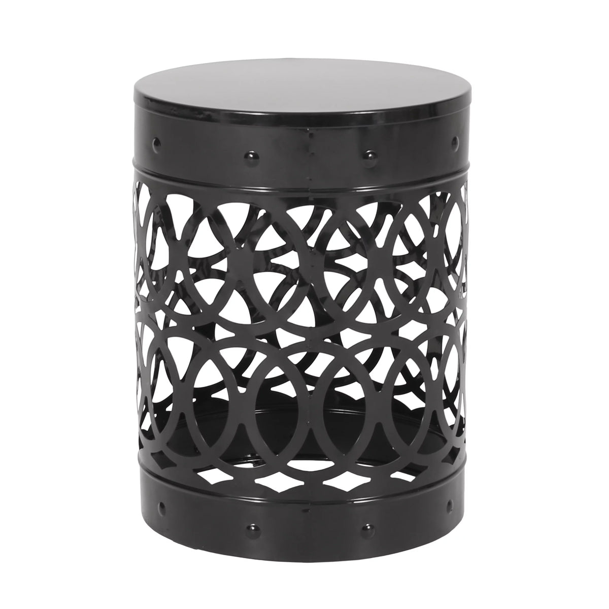 Black 18 inch Metal Side Table M4452