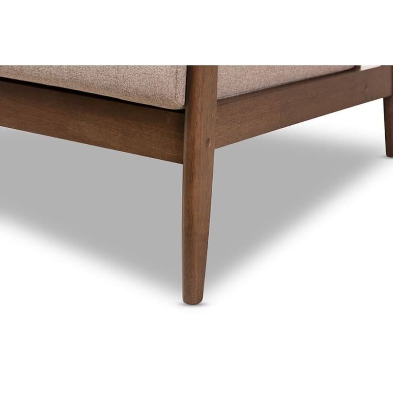 Light Brown Wood 2-Seater Loveseat M717