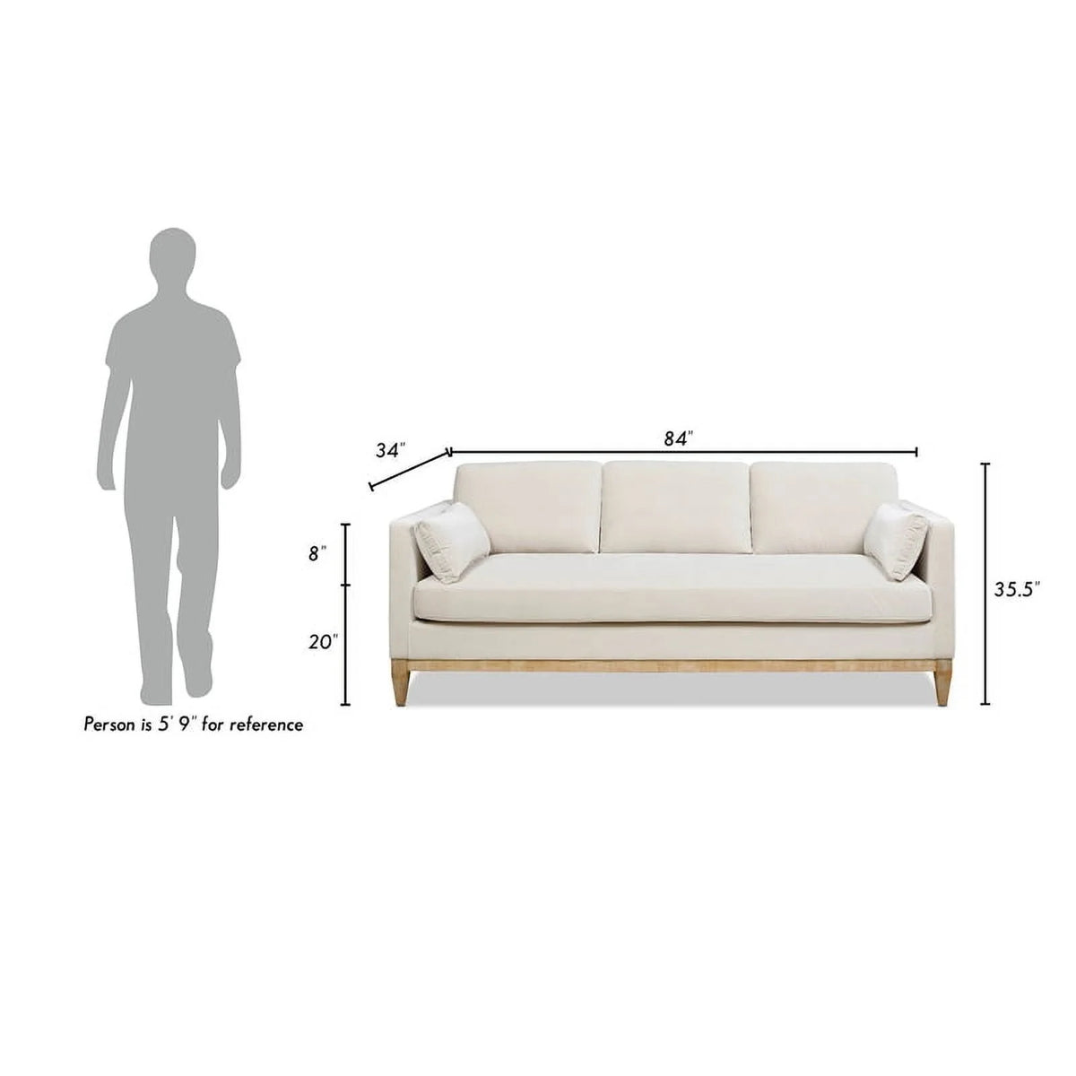 French Beige Sofa F7550