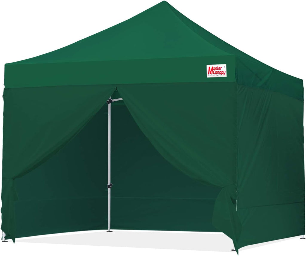 Pop-up Canopy Tent 10x10 Heavy Duty Instant Canopy with Sidewalls Pure White X64781
