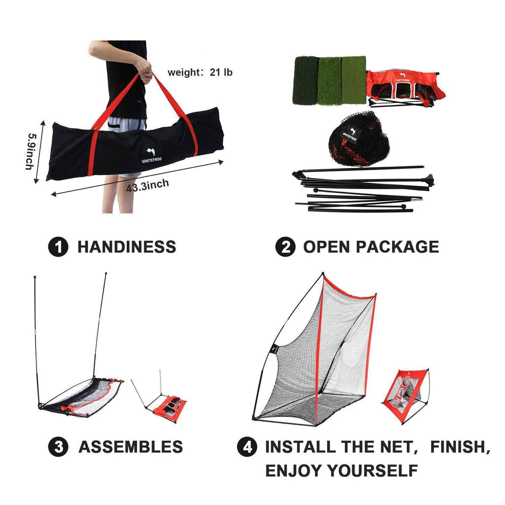 4 in 1 Golf Practice Set 10x7ft with Carry Bag V52697