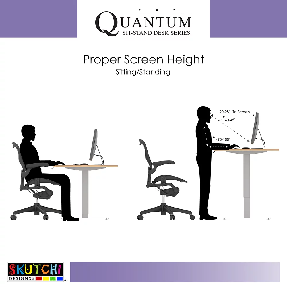 L-Shaped Electric Height Adjustable Desk 6' X 6' N8837